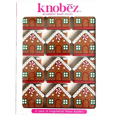 Knobēz: Decorative Knob Covers - Gingerbread House, 12pk, Hardware Decoration | Target