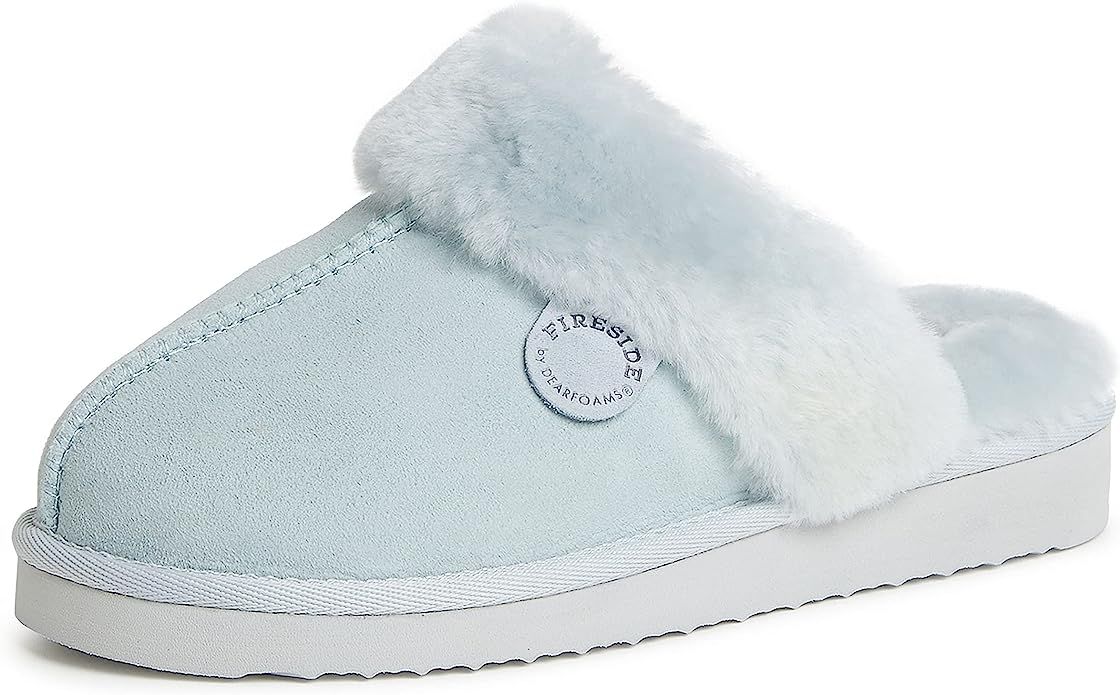 Dearfoams Women's Fireside Water Resistant Sydney Shearling Scuff Slipper | Amazon (US)