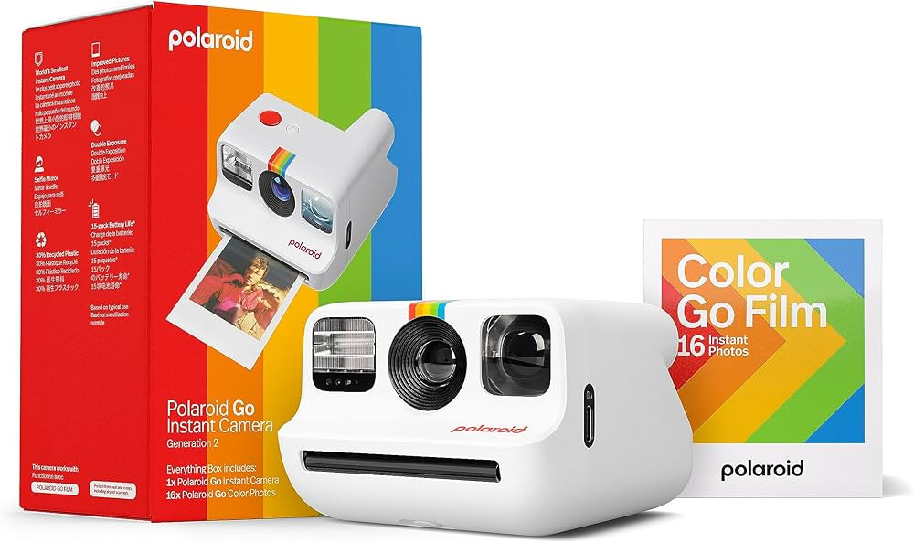 Polaroid Go Generation 2 - Mini Instant Camera + Film Bundle (16 Photos Included) - White (6282) | Amazon (US)