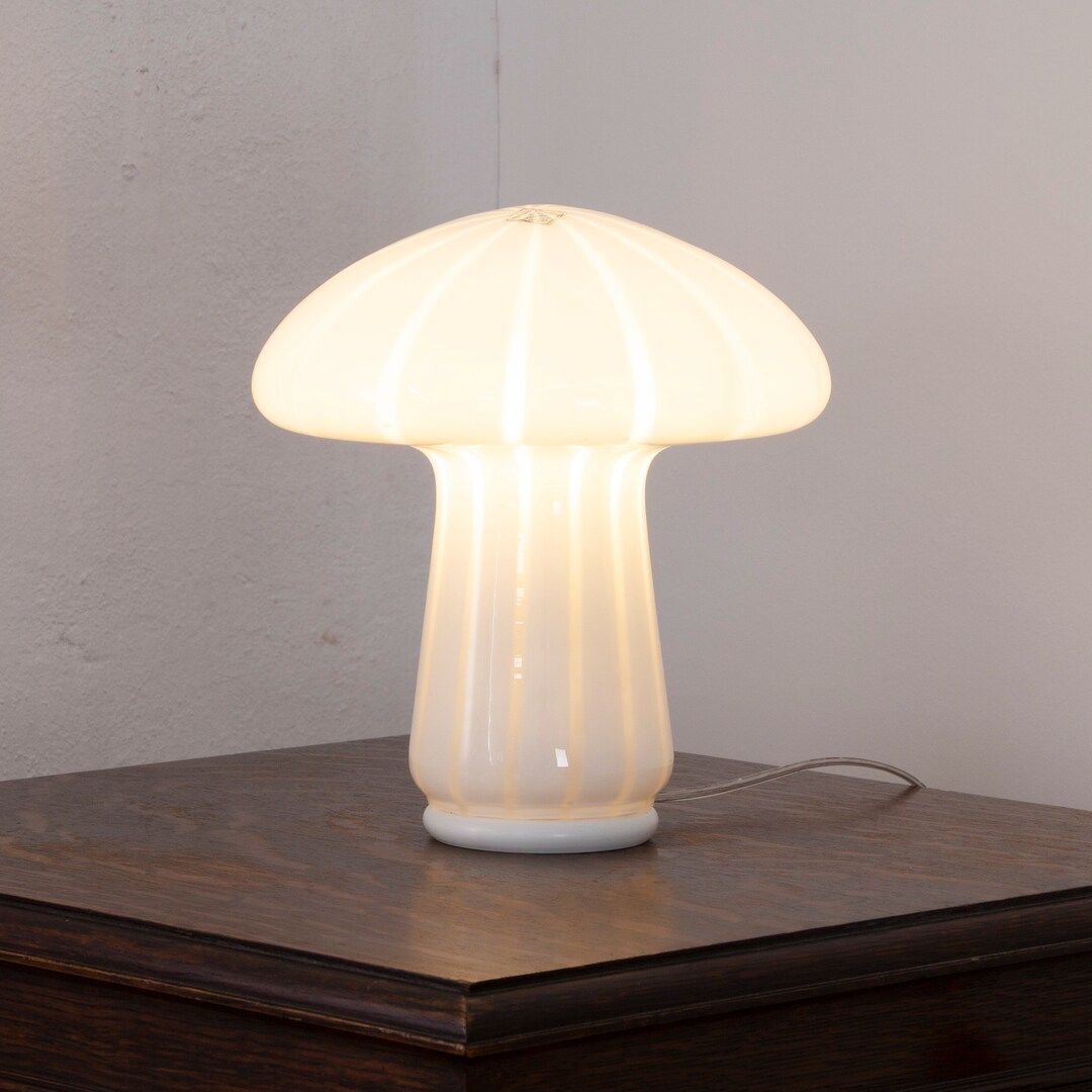 Vintage Murano glass mushroom lamp, Made in Italy 1970s, table lamp | Etsy (EU)