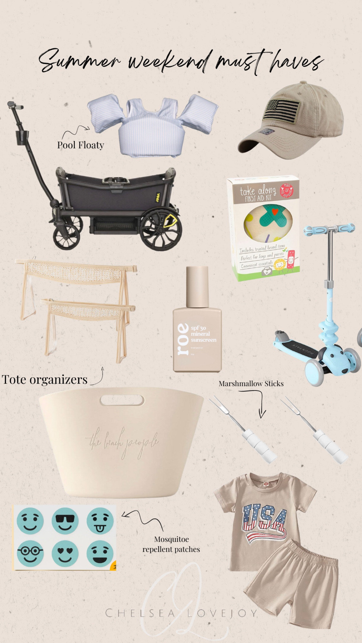 Summer must haves 

Kids summer must haves, family summer trip, outside play, best wagon, first aid kit, safe sunscreen, big summer tote, tote organizers,  neutral summer, scooter 

#LTKSeasonal #LTKfamily #LTKkids