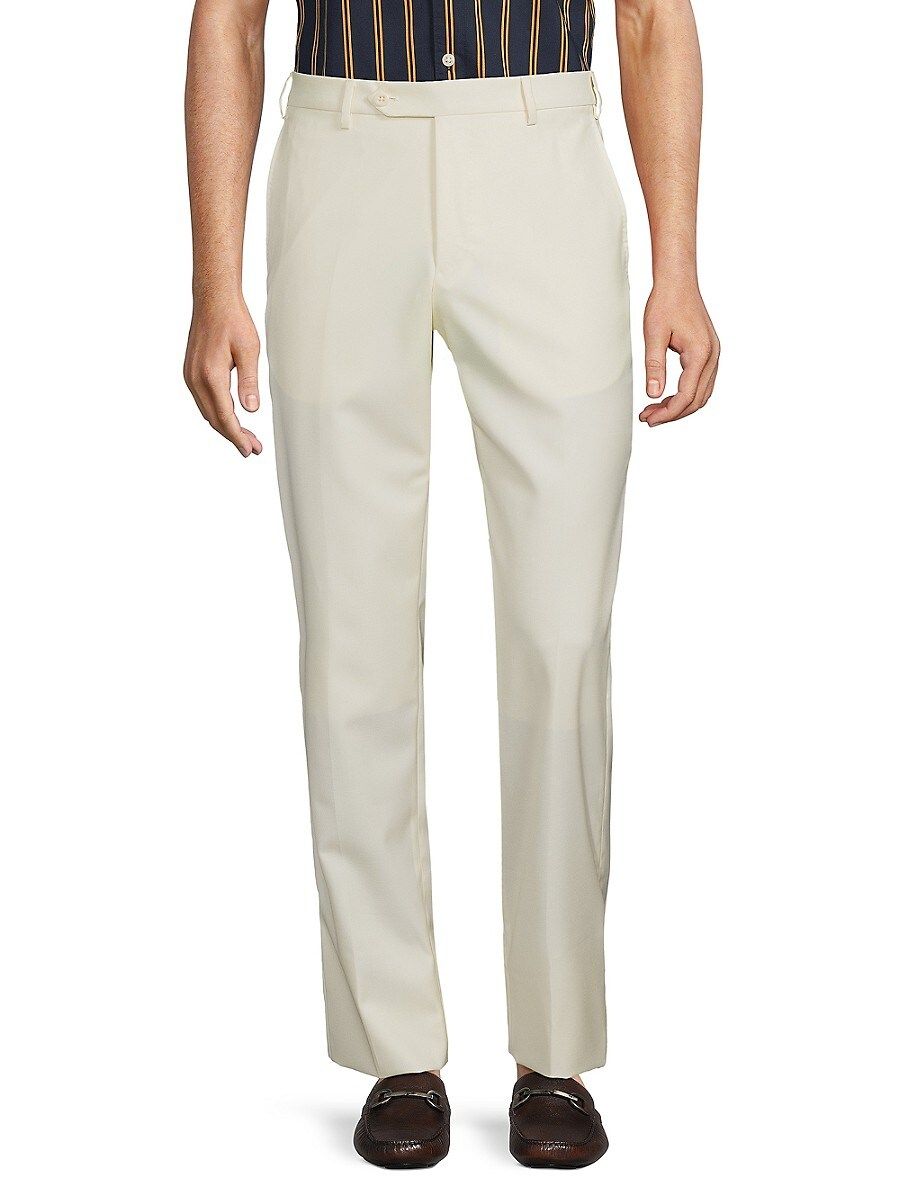 Zanella Men's Devon Virgin Wool Trousers - Off White - Size 38 | Saks Fifth Avenue OFF 5TH