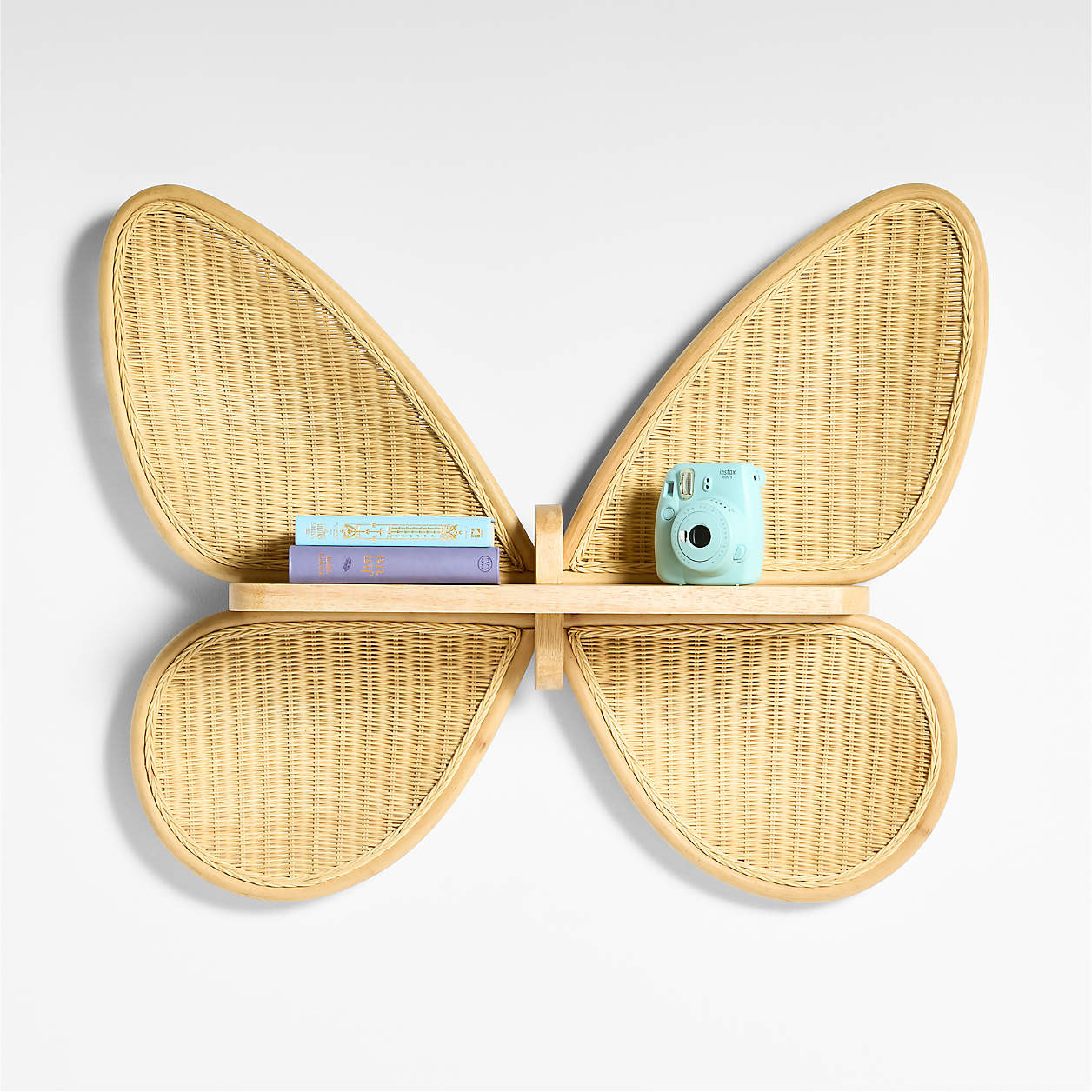 Large Wicker Butterfly Shelf | Crate & Kids | Crate & Barrel
