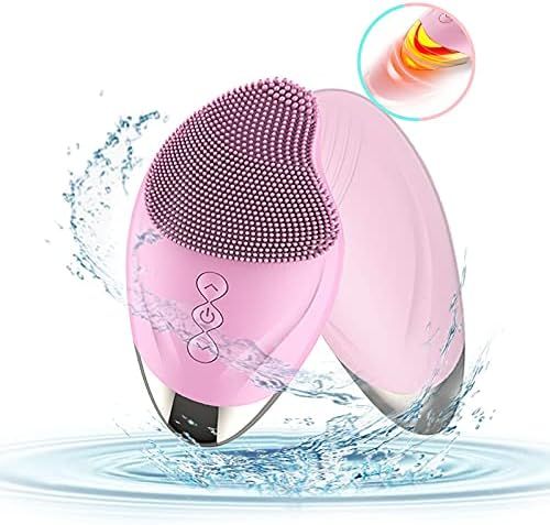 Sonic Facial Cleansing Brush Heated,Waterproof Vibrating Face Scrubber for Deep Cleanser,Face Brush  | Amazon (US)