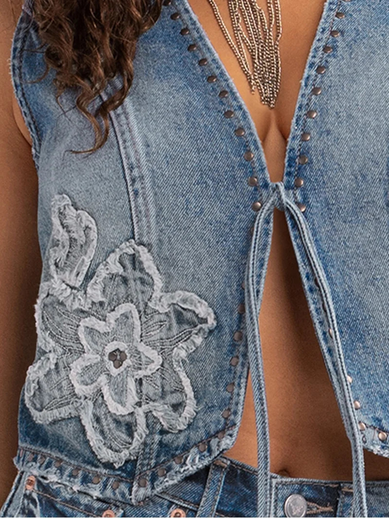 Jessica Simpson Women's Tie Front Vest, Sizes XS-XL | Walmart (US)