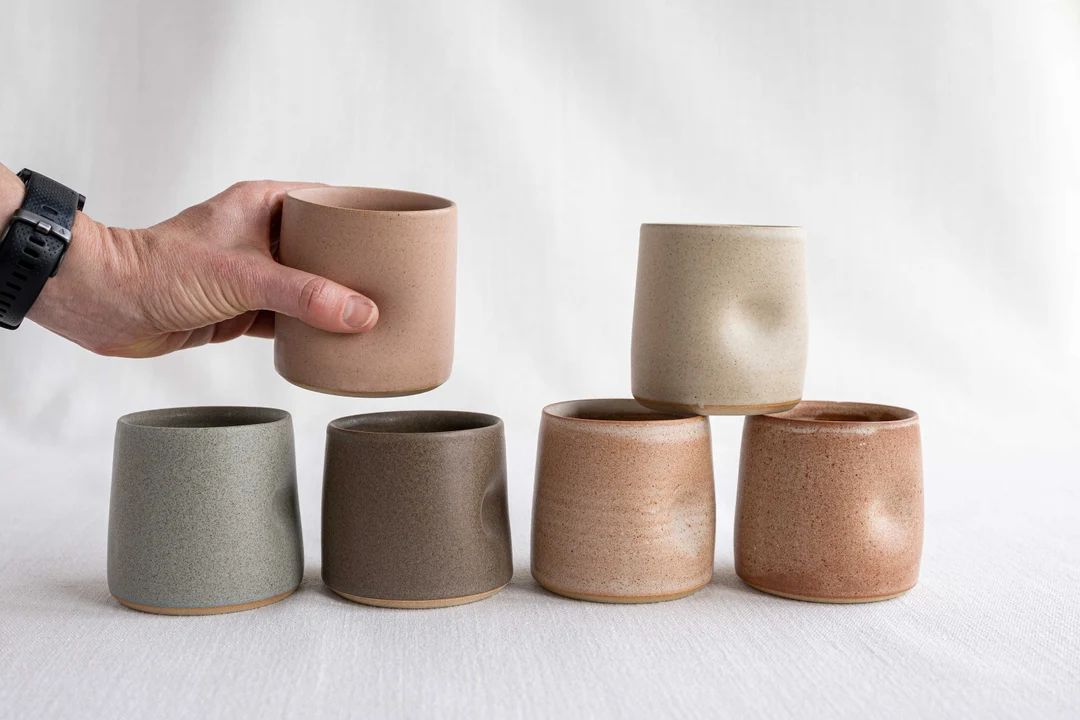 Small Ceramic Pinch Cup Cortado Cups Handmade Thumb - Etsy | Etsy (US)