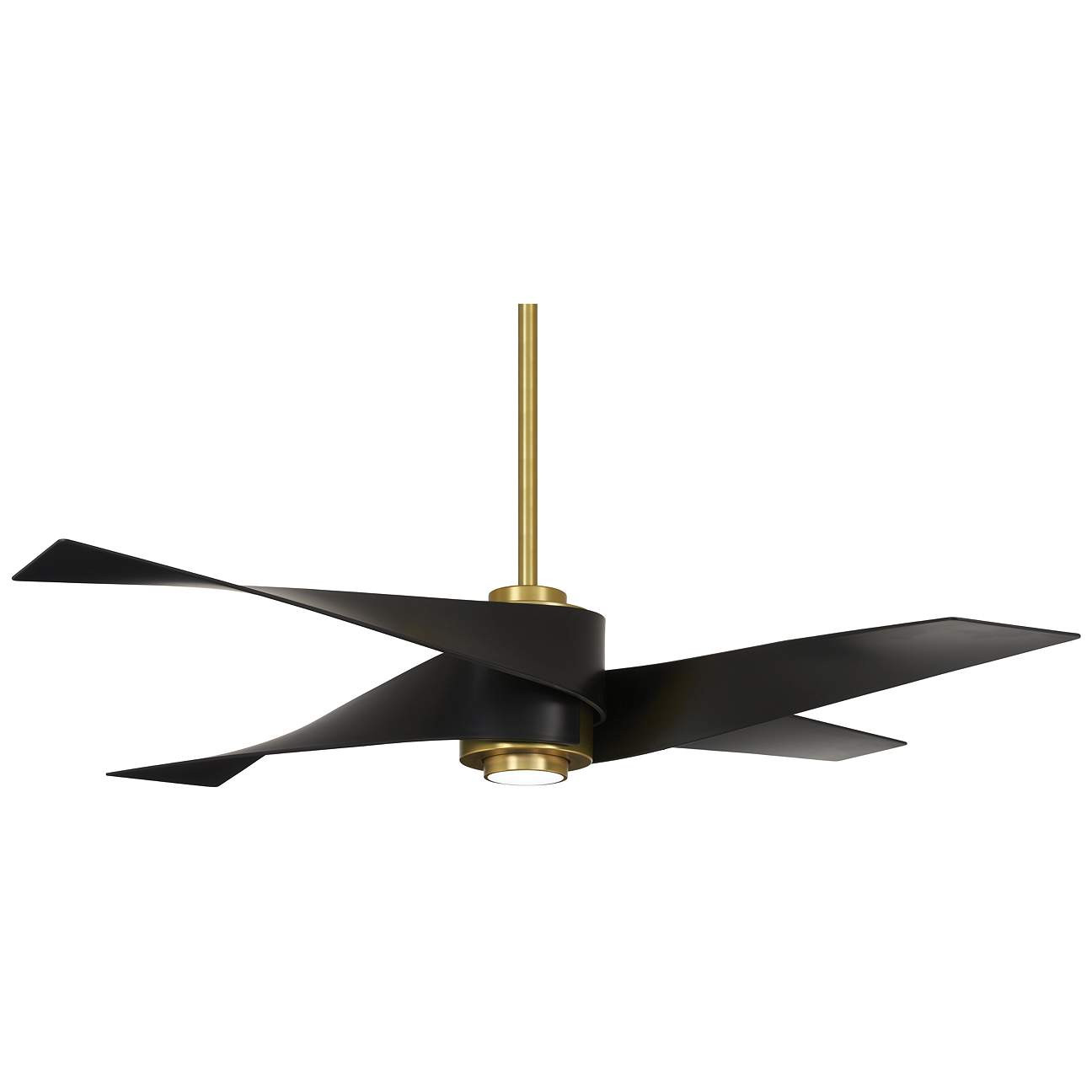 64" Artemis IV Soft Brass DC Large Modern Fan with Remote Control | Lamps Plus