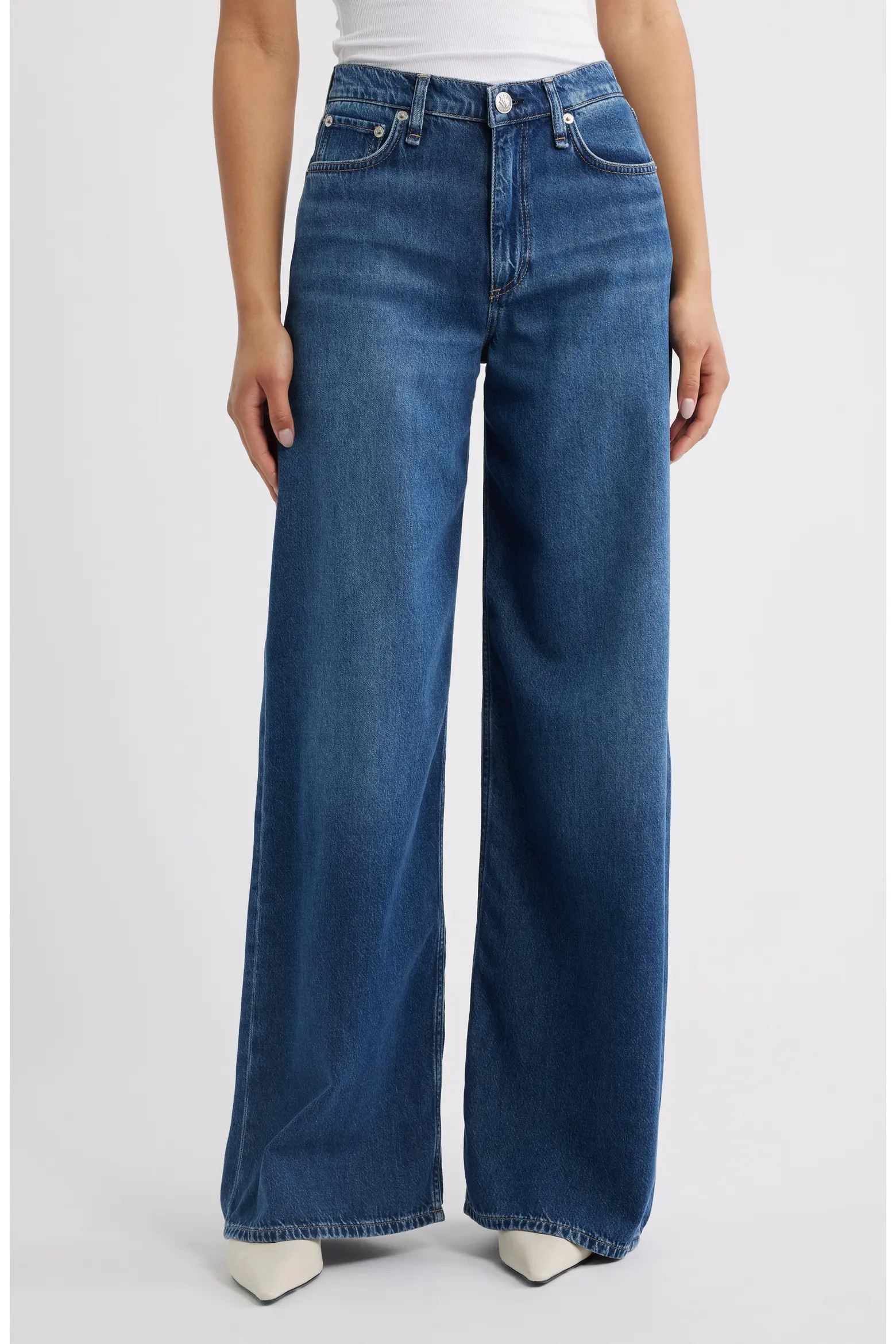 rag & bone Featherweight Sofie High Waist Wide Leg Jeans (Women) | Nordstrom | Nordstrom