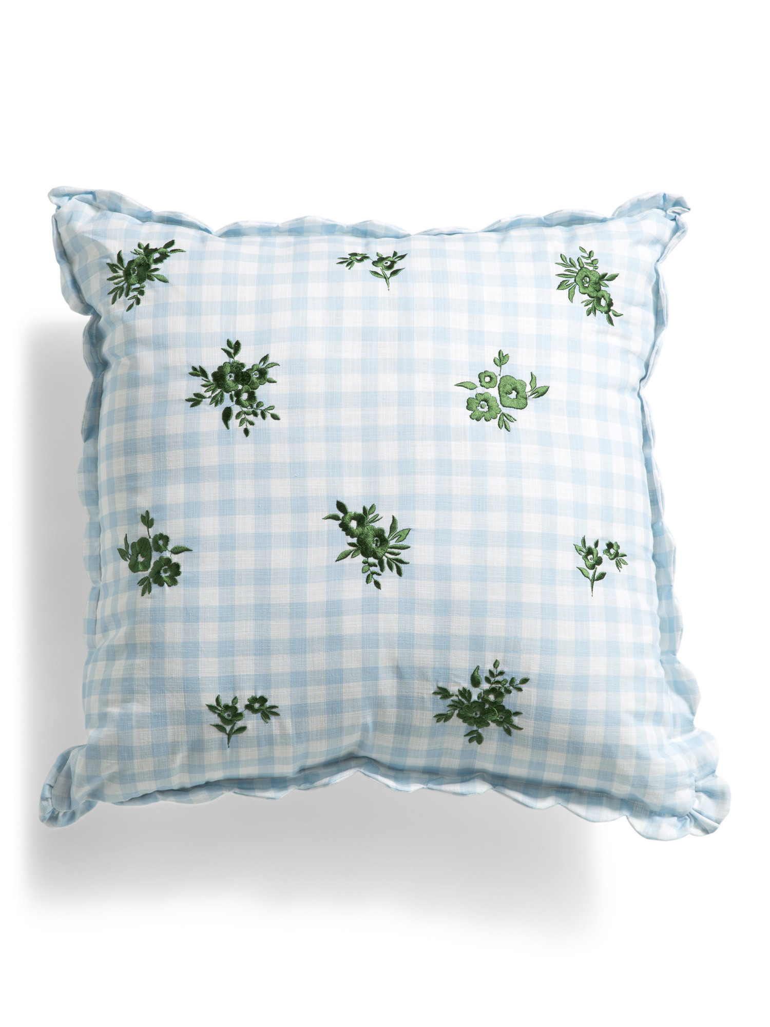 20x20 Gingham Floral Embroidered Pillow | Home | Marshalls | Marshalls