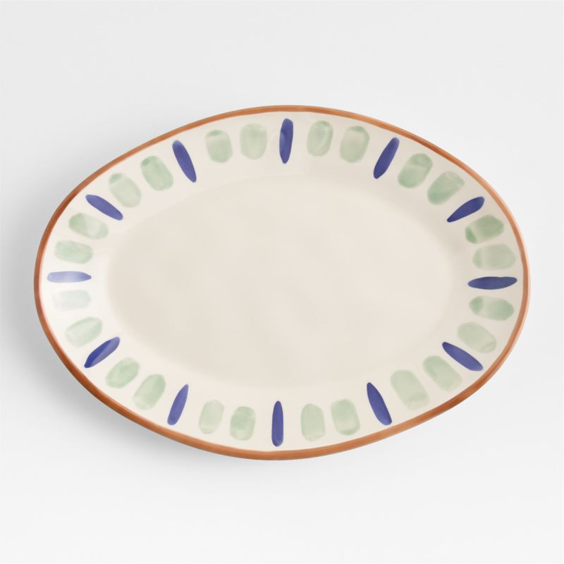 Taormina Oval Outdoor Melamine Platter | Crate & Barrel | Crate & Barrel