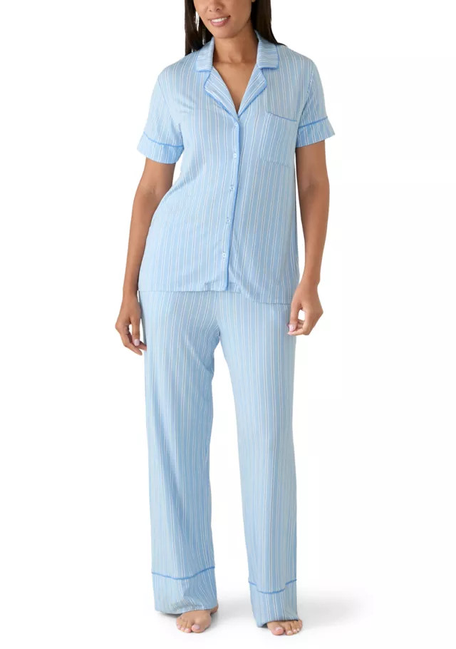 Short Sleeve Shirt and Pants Pajama Set | Belk