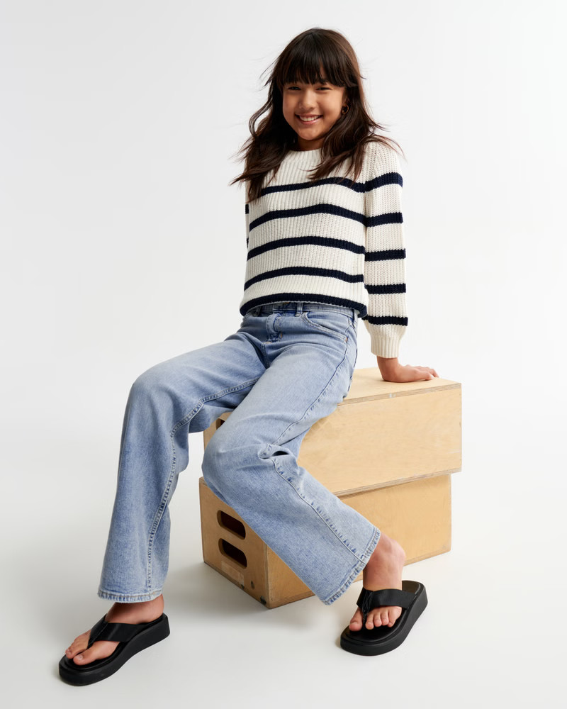 high rise wide leg jeans | Abercrombie & Fitch (US)