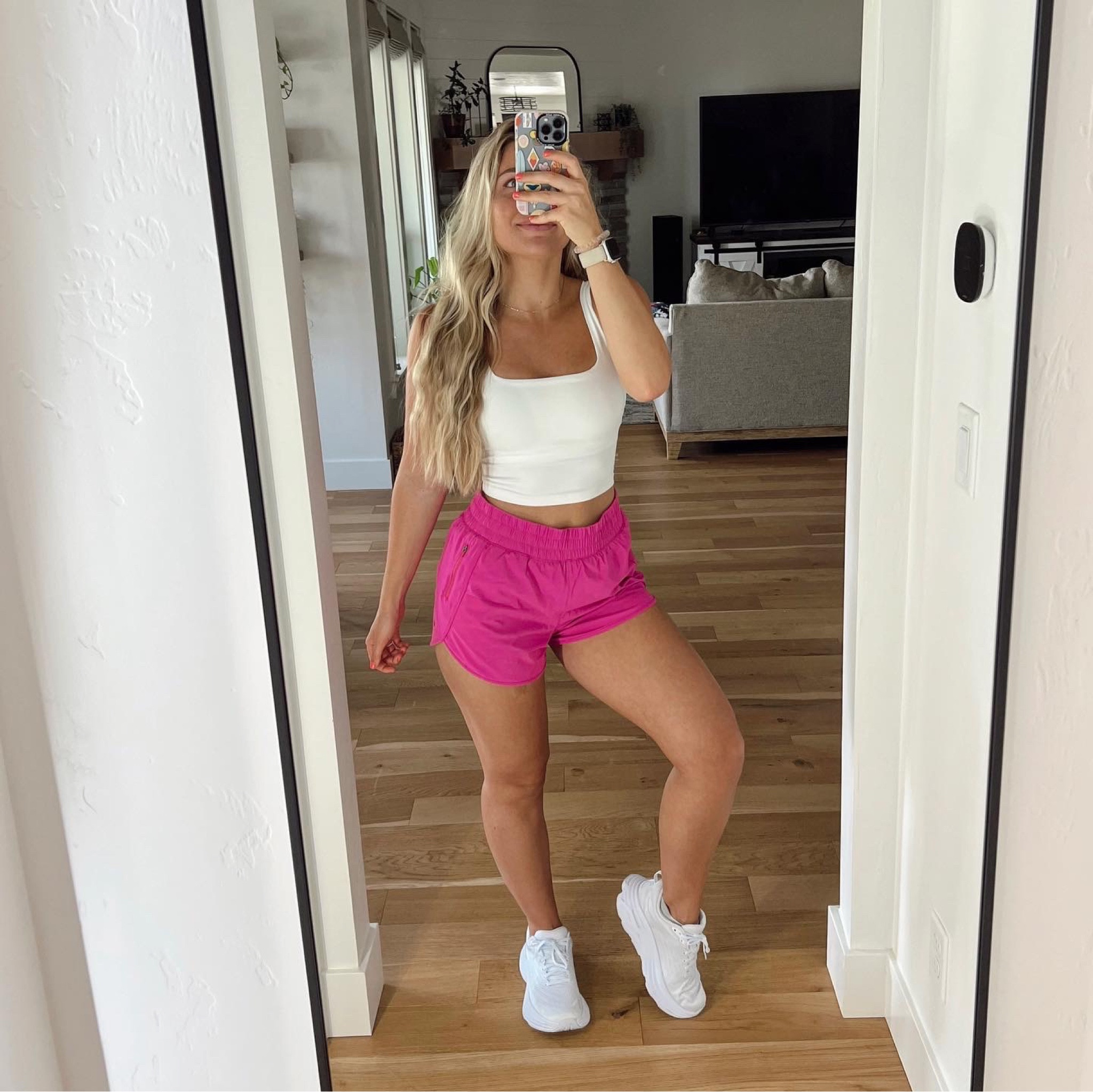 Full amazon fit + loving my new Hokas!😍🌸💕 

#LTKFitness #LTKstyletip #LTKunder50