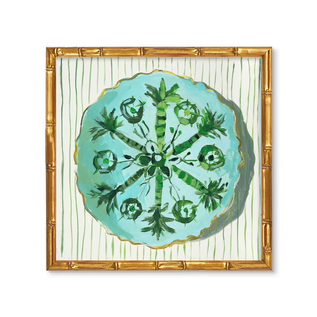 Decorative Plate Art Print No. 6 | Jenny Westenhofer Vintage Plate Wall Art | Urban Garden Prints