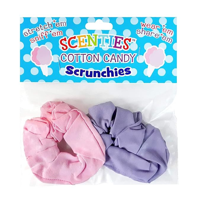 Scenties Cotton Candy Scented Hair Scrunchies For Girls, 2 Pack | Colorful Ouchless Hair Ties For... | Amazon (US)