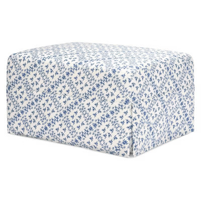 Sarah Flint x Namesake Crawford Gliding Ottoman - Blue Lattice Performance Eco-Weave | Target