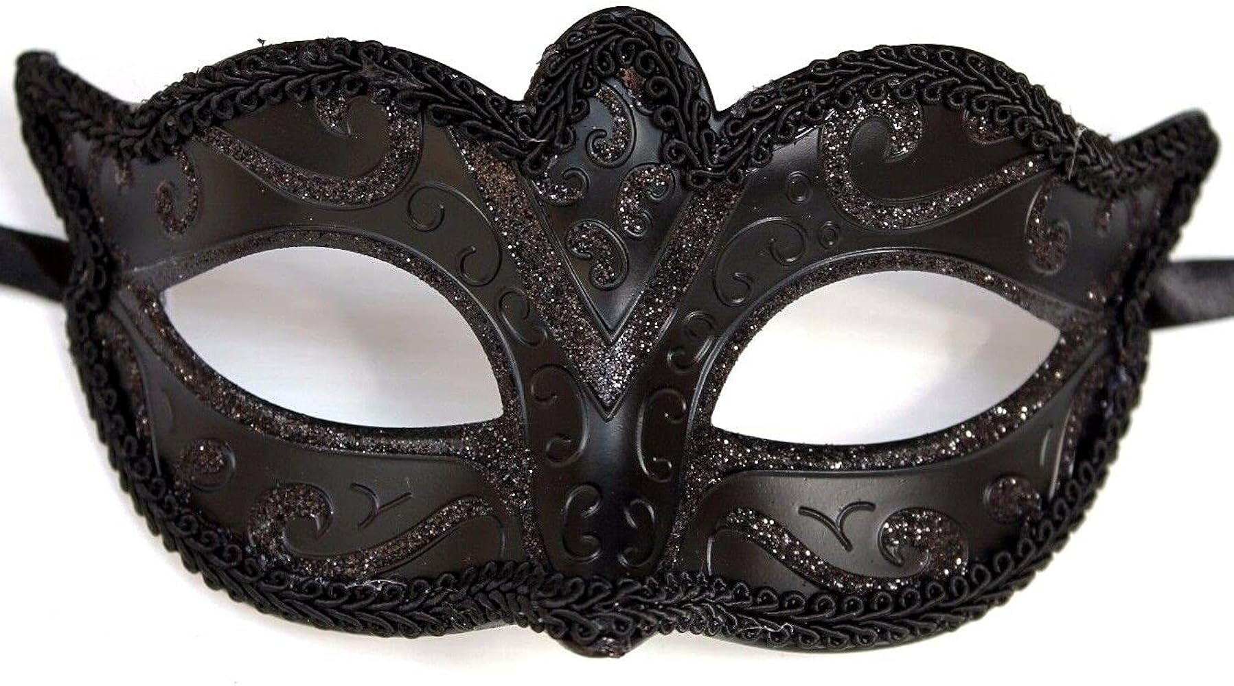 THE GOOD LIFE MENS OR LADIES MIDNIGHT BLACK VENETIAN MASQUERADE CARNIVAL PARTY THEATRICAL EYE FAC... | Amazon (UK)