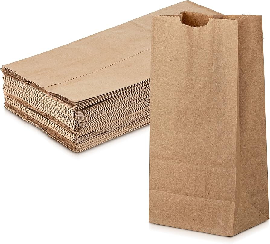Grocery/Lunch Bag, Kraft Paper, 8 lbs. Capacity, Multipurpose Use, Brown Paper Bags Perfect for S... | Amazon (US)