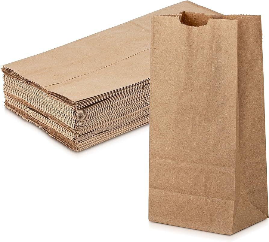 Grocery/Lunch Bag, Kraft Paper, 8 lbs. Capacity, Multipurpose Use, Brown Paper Bags Perfect for S... | Amazon (US)