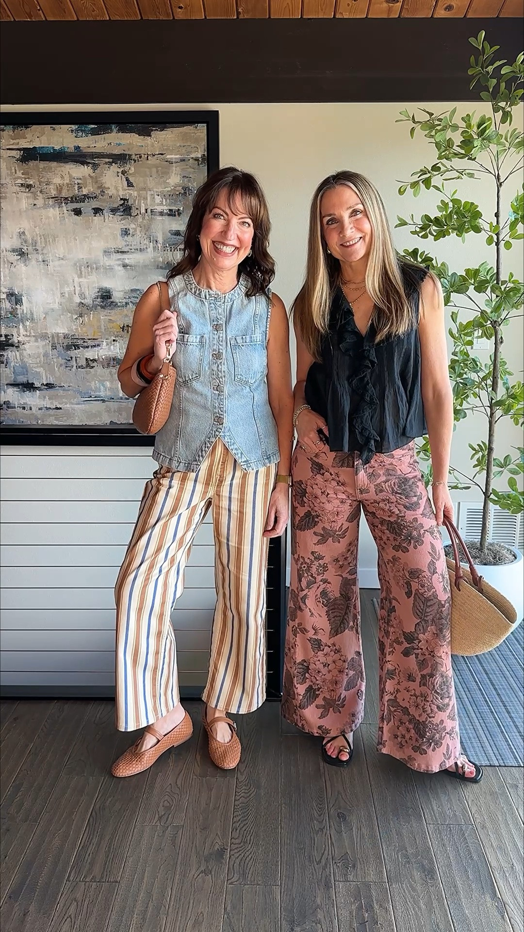 This season it’s all about the fun pant!! Pick a pattern- stripes, floral, gingham, paisley… there are so many colorful options! We like to keep our tops more neutral and let the pants be the star of the show! We linked some of our favorites in our LTK shop. Time to update your wardrobe with a patterned pant!👖

Striped jeans, floral jeans, Sezane, denim vest, Doen blouse, Anthropologie

#LTKgrwm #LTKootd #LTKOver40