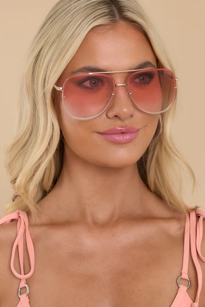 Fierce Mood Pink Gradient Sunglasses | Red Dress 