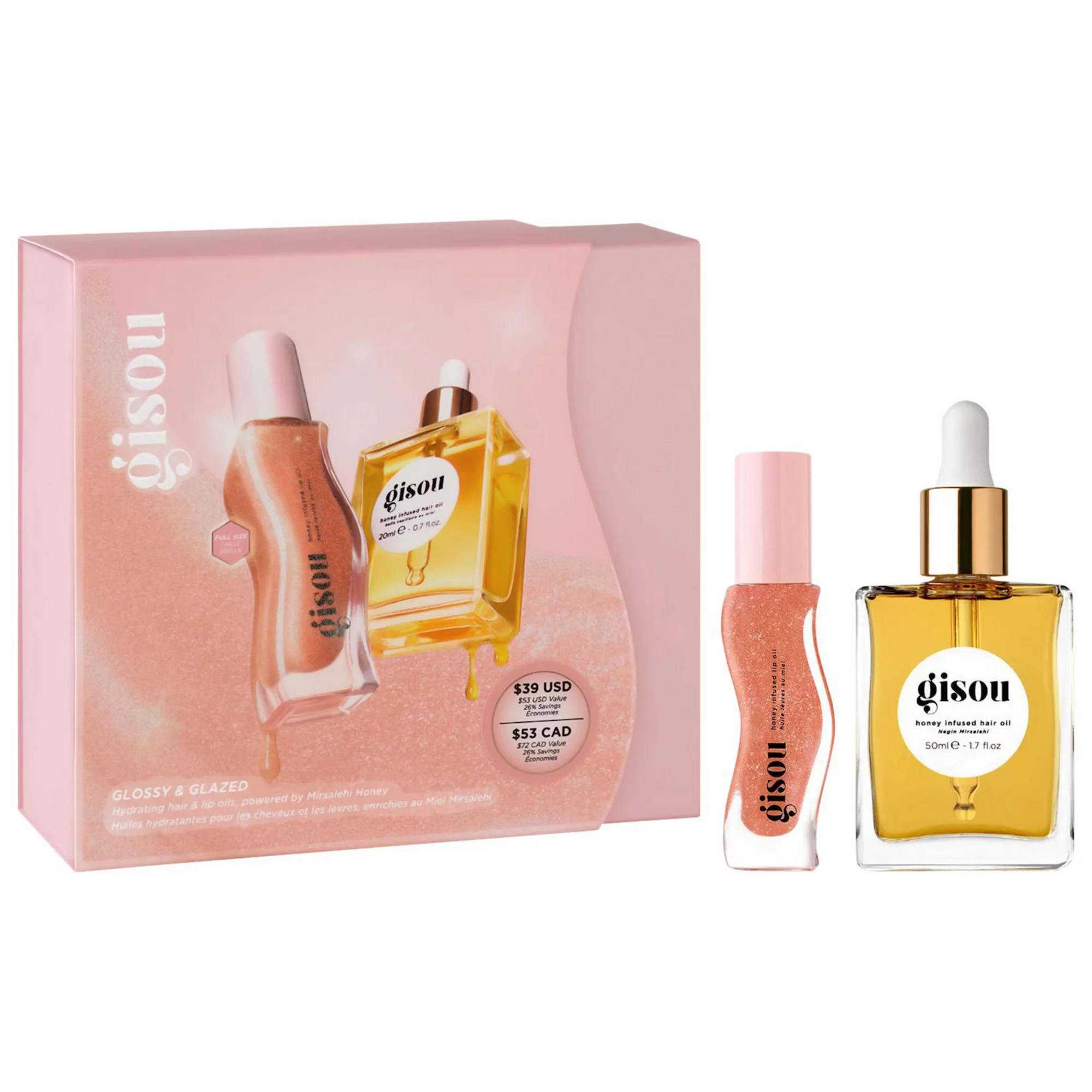 Gisou Glossy & Glazed Hair & Lip Oil Gift Set | Kohl's