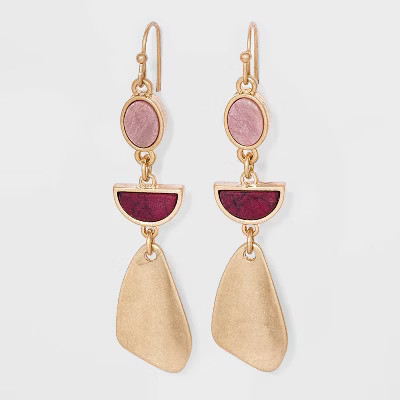 Semi-Precious Drop Earrings - Universal Thread™ | Target