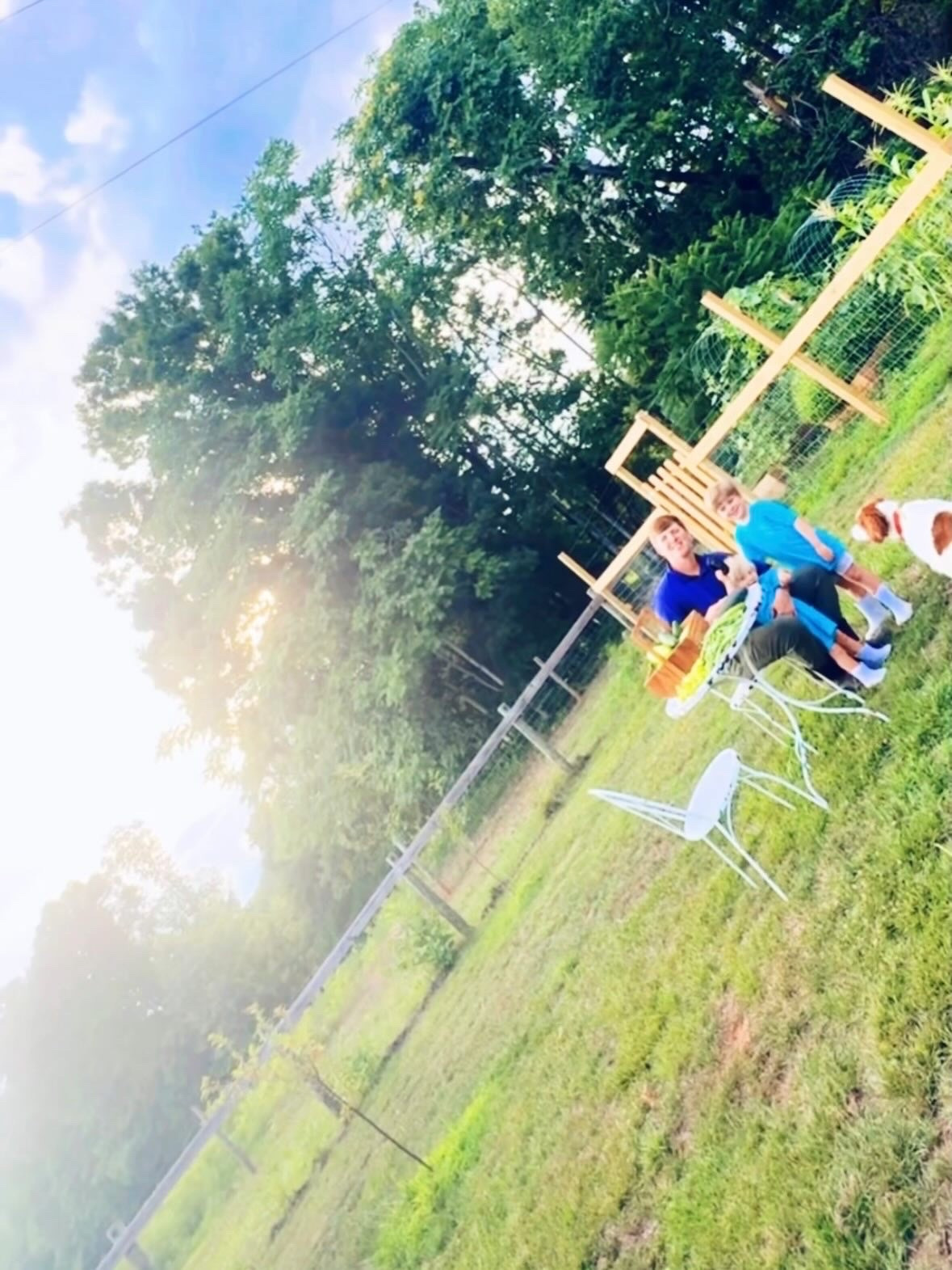 Sweet little moments from this week so far 🌻🇺🇸🎞️ (swipe through ➡️ with the sound on 🔈 for some sweet whittle voices 👶🏼 and sounds 🪿) - dreamiest front porch views of the farm 🌳 (it’s just so good to be home 🏡 sweet home 🥰), our thriving 🤩 vegetable 🫛 and flower 💐 garden 🪴 (hi butterflies 🦋 & hummingbirds !! 🐦), lots of pool 💦 time (& swim lessons for J 🐠), garden 🪏 haul 🧺 before an afternoon thunderstorm ⛈️ rolled in 🌧️ (soo cozy!! 🫶🏽), our very first (!!) pumpkin 🎃 growing in the patch 🌱 (eek!! 🤭), yummy garden 👩‍🌾 to table 🍽️ meals 😋, lovin’ on our chickies 🐓 (these country cuties 🤠 are chasing and picking them up for “hugs” 🤗 constantly ☺️), the most beautiful 😍 sunrise 🌄 runs on the dirt roads 🌾 and post-workout views at the gym 🌅, homeschool preschool learning ✏️ (we have kept at it all summer 🌞 and it’s been such a joy to keep our rhythms we love so much 📕), sweet slow morning playtime 🚂 (& coffee ☕️ cheers hehe 🤍) in the playroom 🐴, homemade watermelon 🍉 lime 🍋‍🟩 popsicles 🧊, library 📚 trips 🚙, alllll the “deer deer” 🦌 sightings 🙌🏽, and so much more!! ☀️ #cameraroll #lifelately #soundon #sweetestjuly #lifeonthefarm