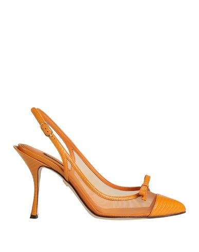 Dolce & gabbana Woman Pumps Orange Size 5.5 Calfskin, Polyamide | YOOX (US)