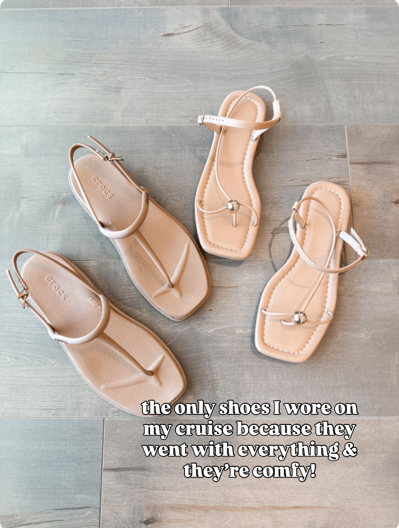 Favorite vacation sandals all from Amazon 🐚

Crocs, slip on, beach vacation, cruise, tropical, spring break, spring and summer style, must-have shoes, nude, neutral, strappy flat sandal, dress up or down, Amazon women's shoes.  

 #LTKootd #LTKTravel