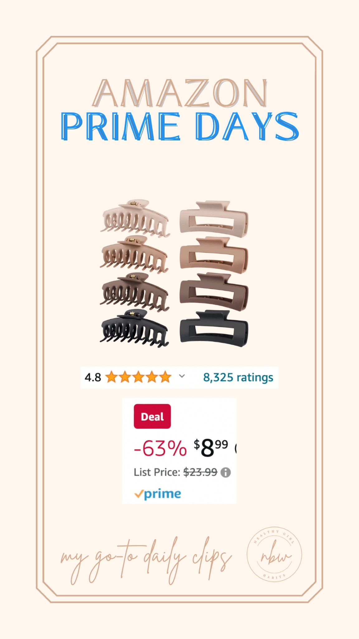 Prime Day Early Deals
Beauty & accessories
#healthygirl #thatgirl #primeday #earlydeal

#LTKxPrimeDay #LTKbeauty