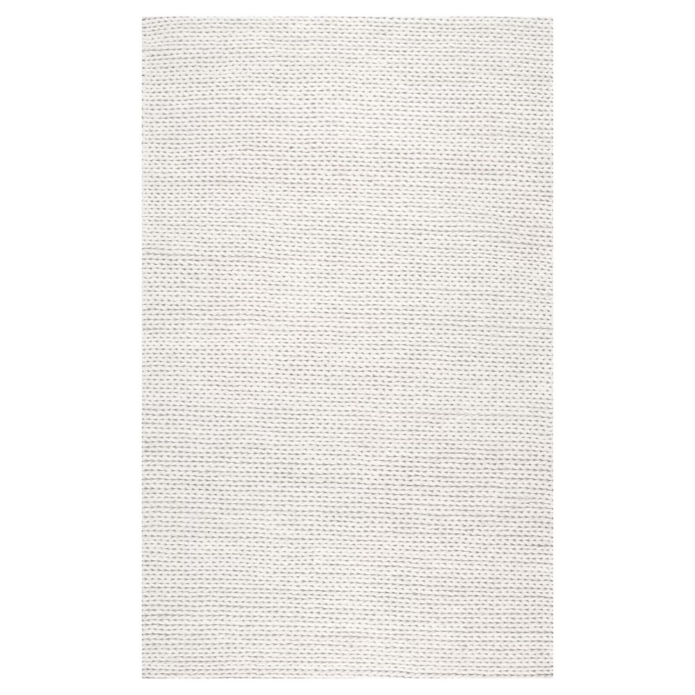 Off White Solid Braided Area Rug - (10'x14') - nuLOOM | Target