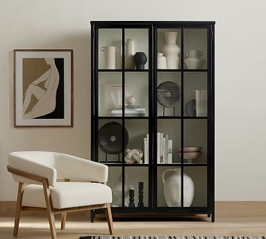 Harmon 48.5&quot; x 78&quot; Glass Storage Cabinet | Pottery Barn (US)