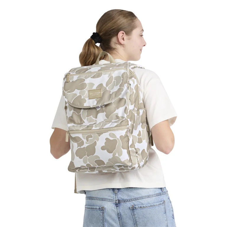 Levi Strauss Signature 17" Men's Adult Camouflage Top Loader Backpack, Fog | Walmart (US)