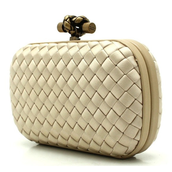 Bottega Veneta Bag Tan Knot Silk Clutch | Poshmark