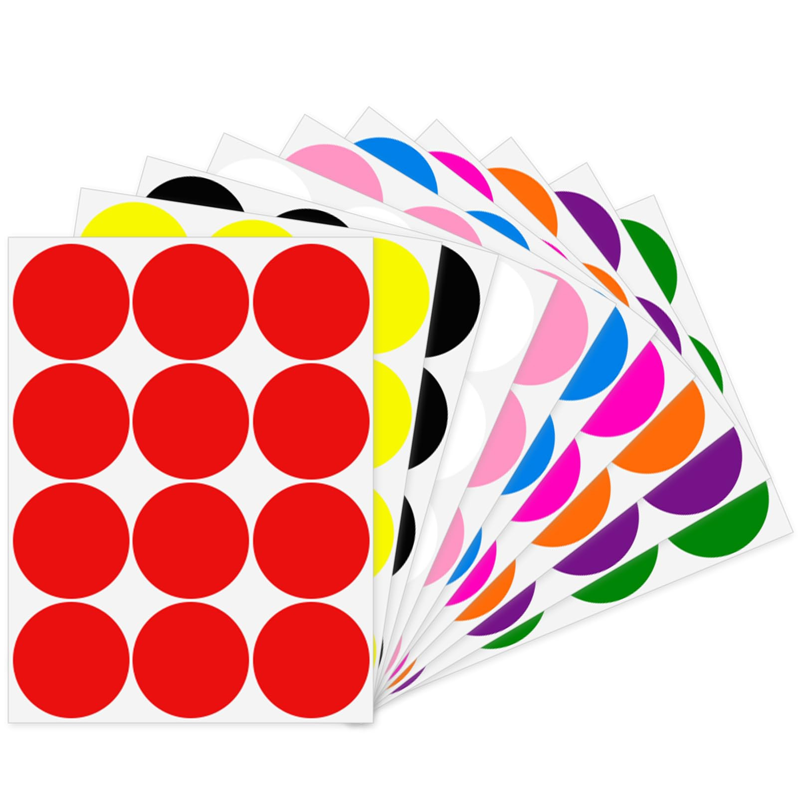 2 Inch Removable Stickers Large Colored Dot Stickers Big Waterproof Round Circle Labels Easy Peel... | Amazon (US)