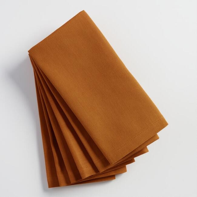 Nutmeg Brown Buffet Napkins Set of 6 | World Market
