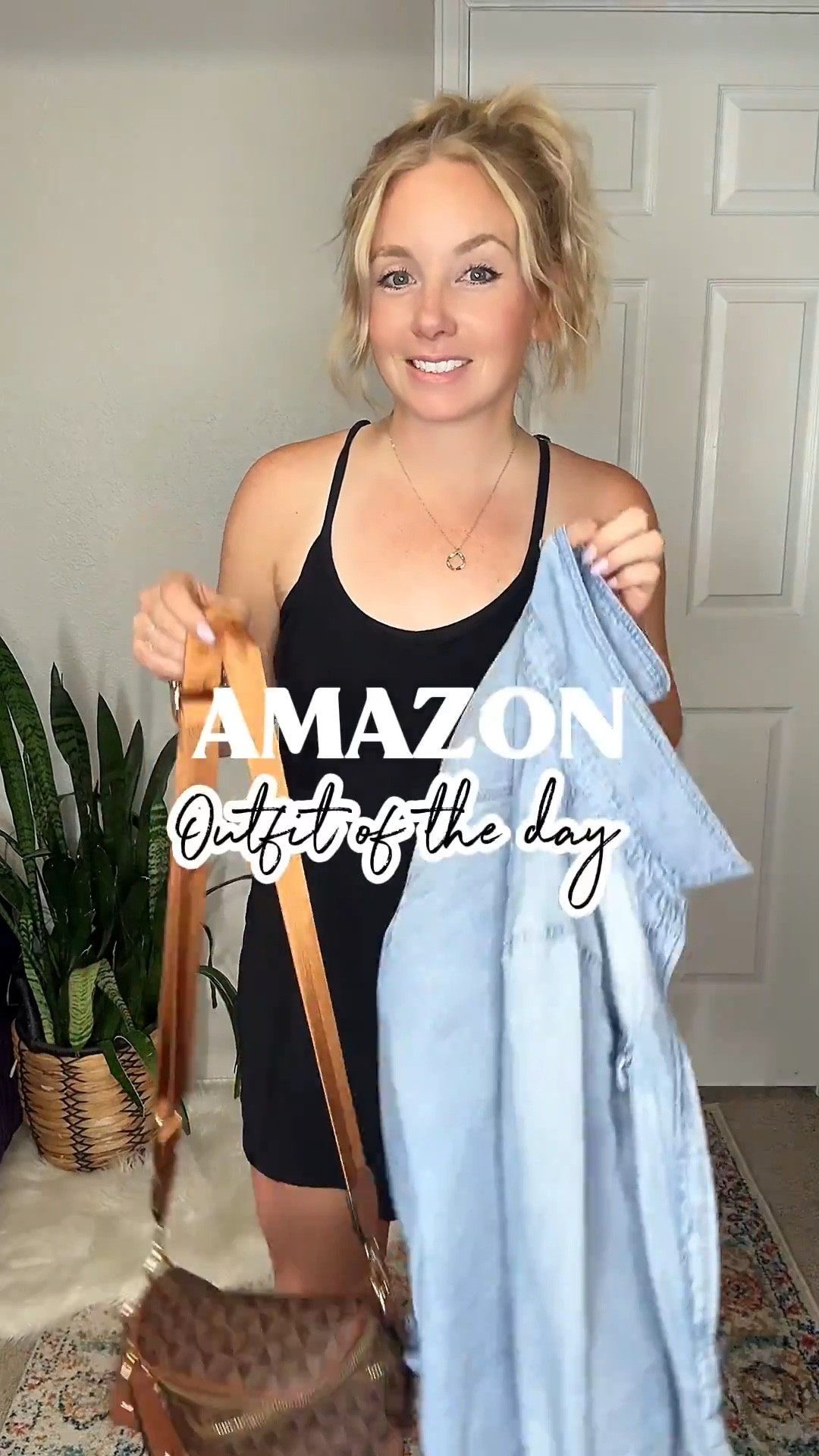 Amazon outfit for spring — black romper dress, chambray button down shirt, crossbody bag, and sandals (went up half a size)







outfit inspo, outfit ideas, casual outfits amazon, amazon outfits every day, spring outfits 2026, summer outfits

#LTKSaleAlert #LTKPetite #LTKootd
