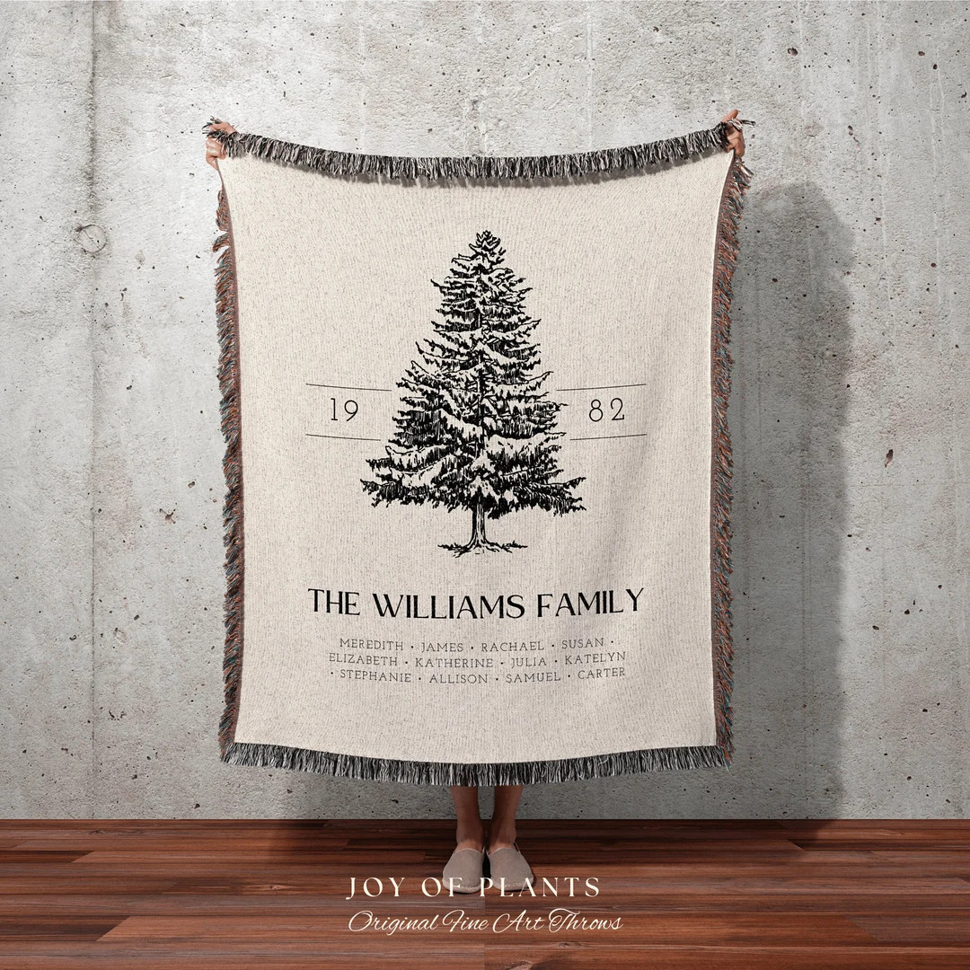 Family Tree Blanket Christmas Gift Custom Family Tree - Etsy | Etsy (US)