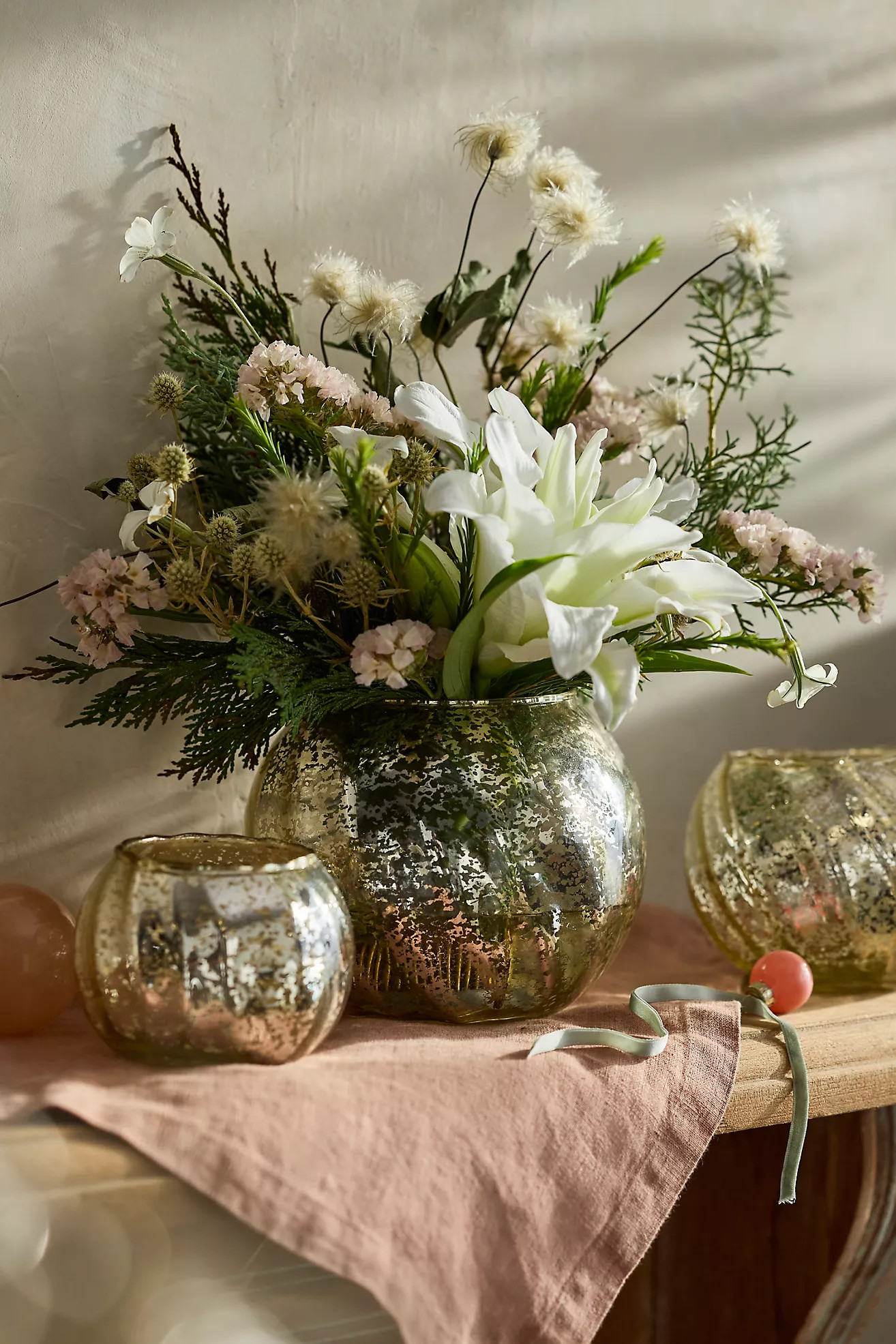 Swirl Mercury Glass Bud Vase | Anthropologie (US)