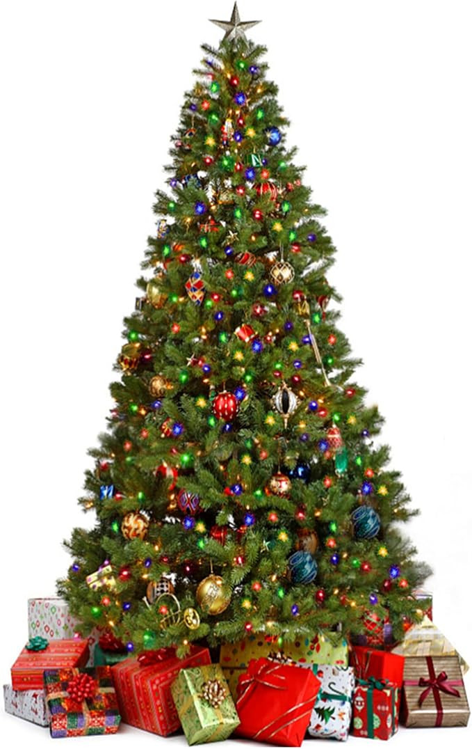 Juegoal 6 ft Artificial Christmas Tree Upgrade with 300 LED Multicolor String Lights (NOT Pre-Str... | Amazon (US)