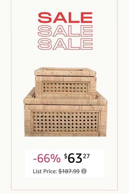 Sale alert, woven rattan display boxes, Amazon finds, Wood display box , set of 2 boxes 

#LTKsalealert #LTKhome