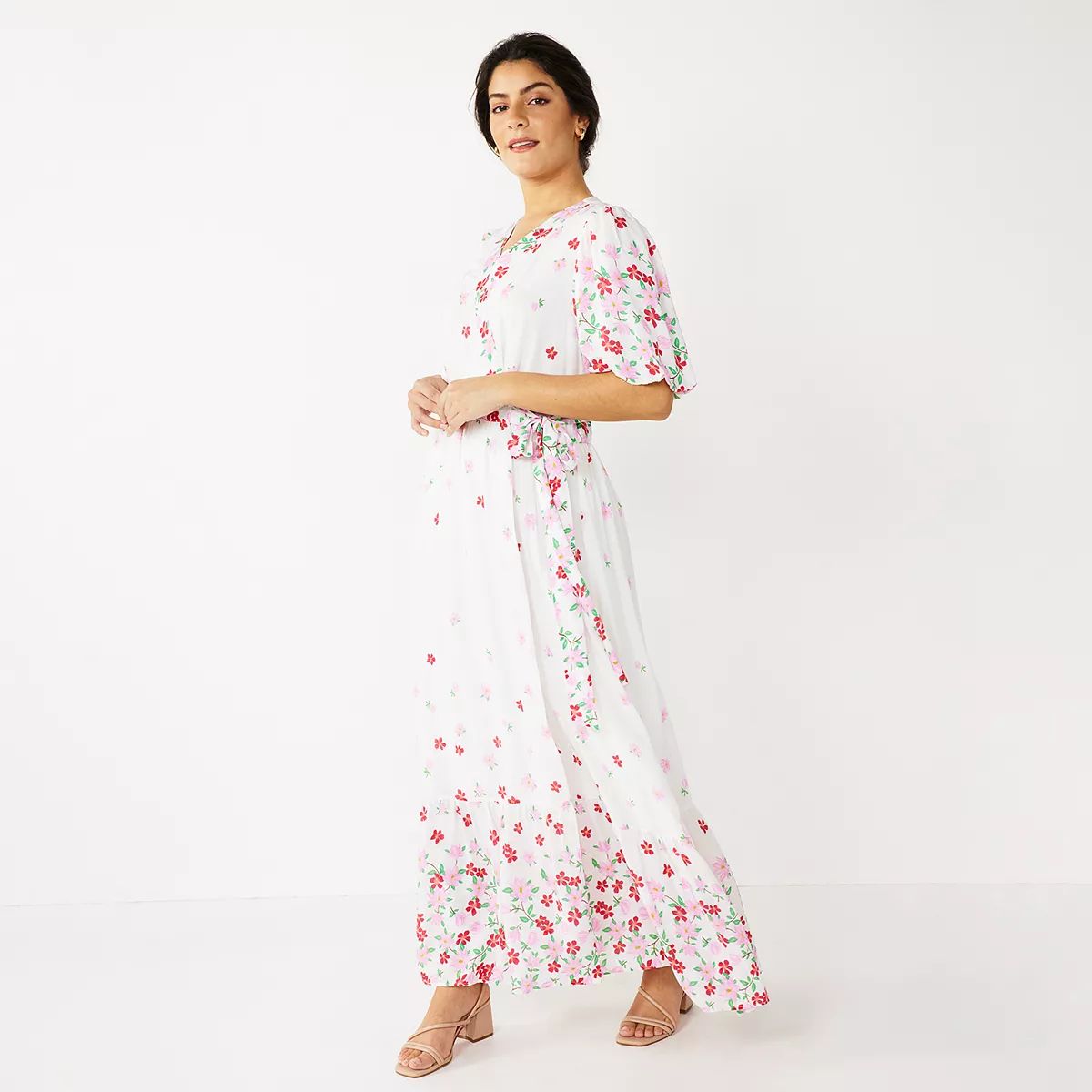 Women's DRAPER JAMES RSVP™ Puff Sleeve Maxi Dress | Kohl's