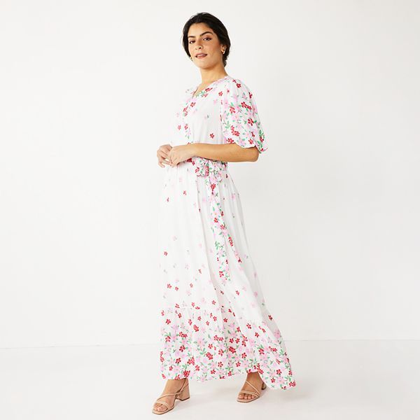Women's DRAPER JAMES RSVP™ Puff Sleeve Maxi Dress | Kohl's