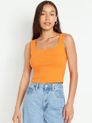 Ultra-Crop Rib-Knit Tank Top | Old Navy (US)