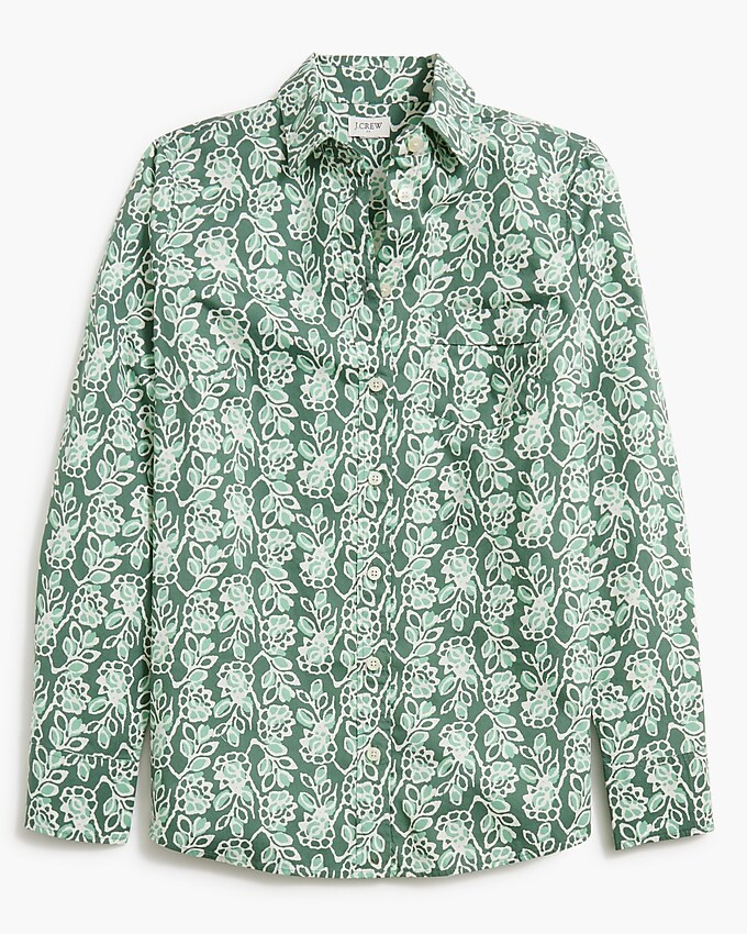 Button-up cotton poplin shirt in signature fit | J.Crew Factory