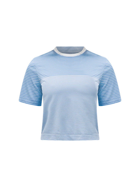 Seamless Classic-Fit Mariner Stripe Cropped T-Shirt | Lululemon (US)