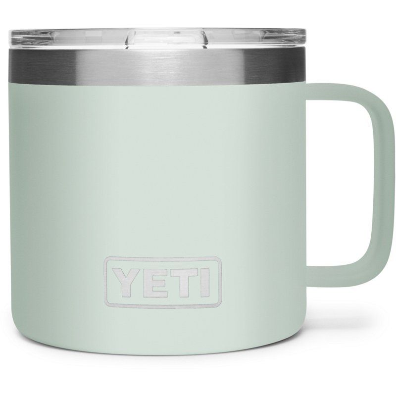 YETI Rambler 14 oz DuraCoat Mug Green/Gray - Thermos/Cups &koozies at Academy Sports | Academy Sports + Outdoor Affiliate