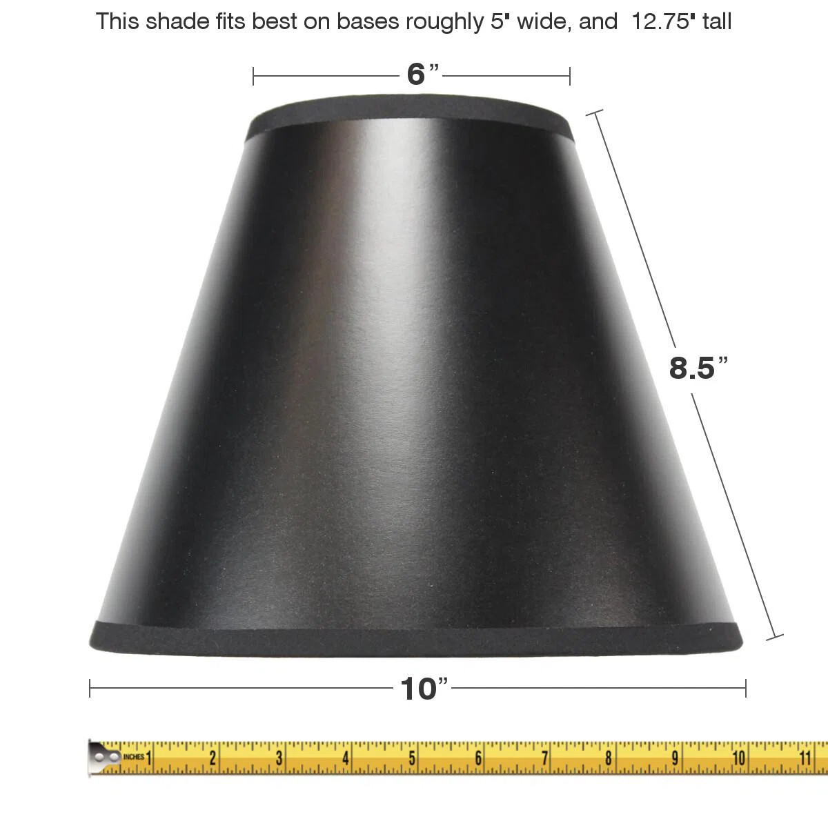 Home Concept Inc 8.5" H x 10" W Parchment Empire Lamp Shade ( Uno ) in Black & Reviews | Wayfair | Wayfair North America