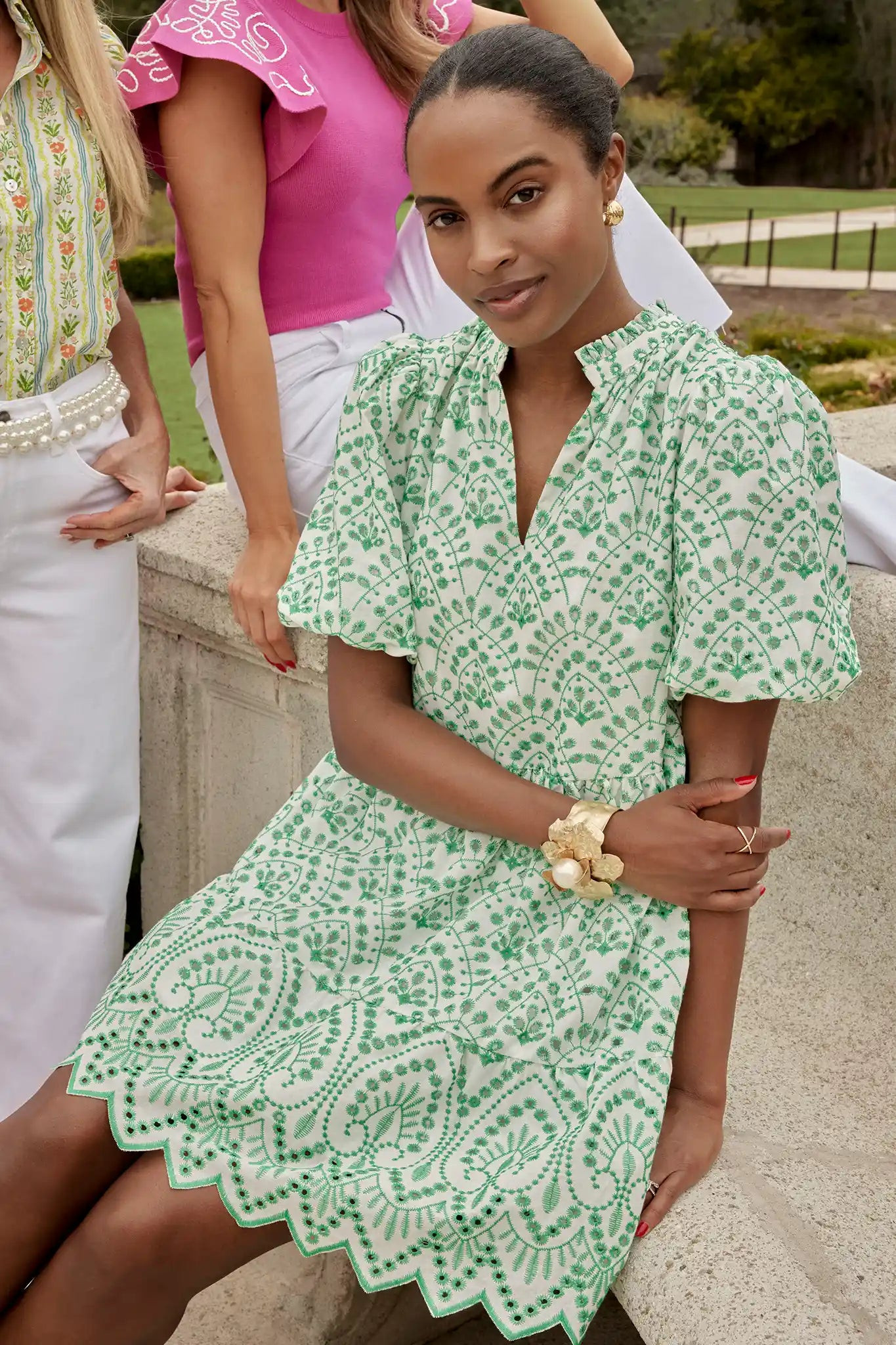 Pauline Dress- Green | Avara